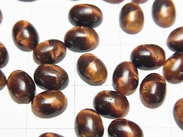 Red Tiger's Eye AA ++ Oval Cabochon 8x6mm 4pcs $2.79!