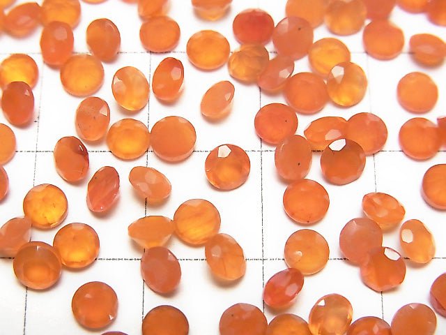 [Video] High Quality Carnelian AAA Undrilled Round Faceted 4x4x3mm 10pcs