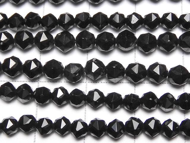 [Video] High Quality Black Spinel AA Star Faceted Round 4mm 1strand beads (aprx.15inch / 38cm)