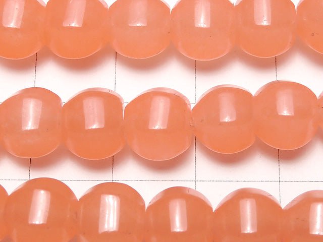 1strand $5.79! Pink Orange Jade 6Faceted 8mm 1strand beads (aprx.15inch / 38cm)