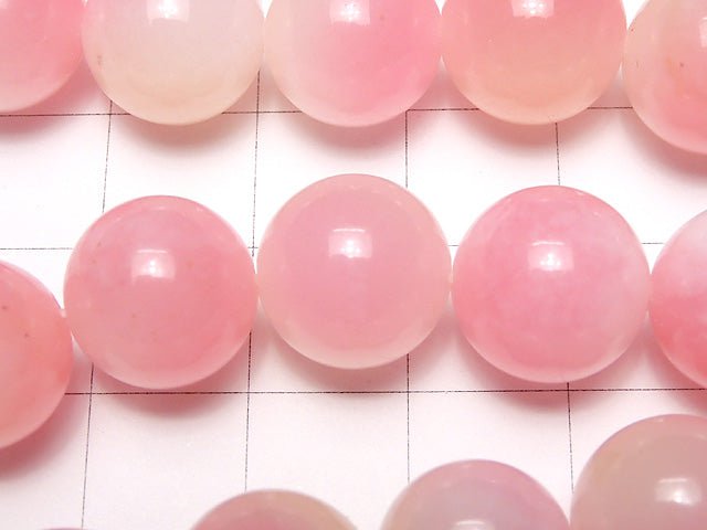 1strand $6.79! Pink & White Jade Round 12mm 1strand beads (aprx.15inch / 38cm)
