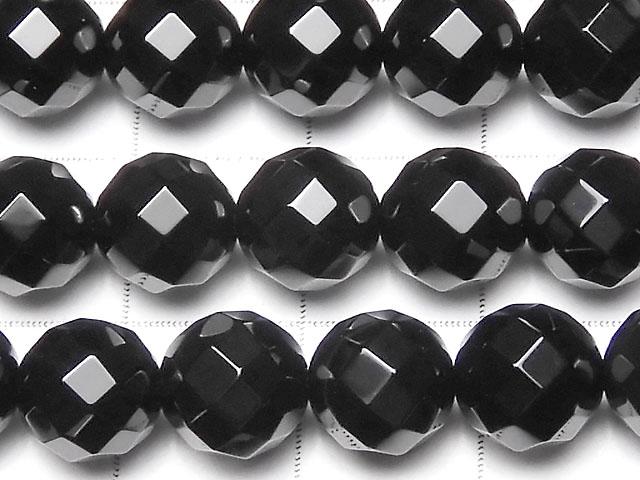 1strand $6.79! Onyx  64Faceted Round 8mm 1strand beads (aprx.15inch/37cm)