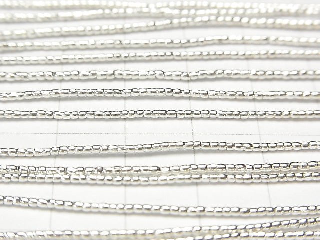 Karen Hill Tribe Silver Tube 1.2 x 1.2 x 1.2 mm White Silver half or 1 strand beads (aprx.27 inch / 68 cm)