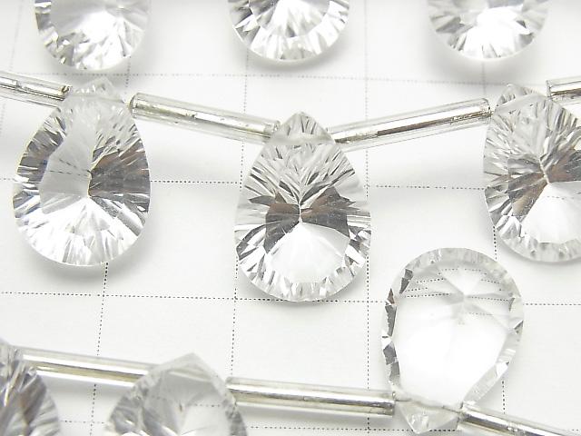 [Video]High Quality Crystal AAA Pear shape Concave Cut 14 x 10 mm half or 1 strand (10 pcs)