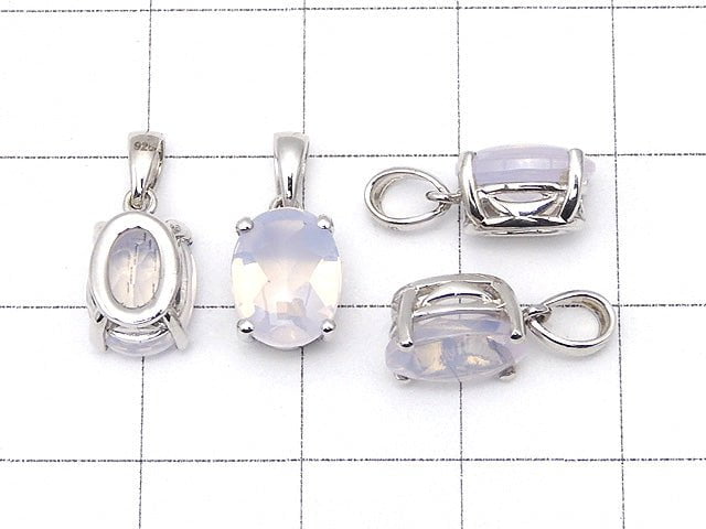 [Video] High Quality Scorolite AAA Oval Faceted  Pendant 9x7mm Silver925