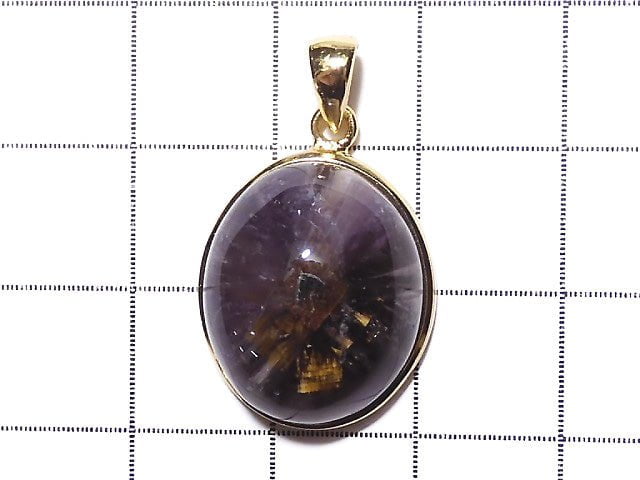 [Video] [One of a kind] Red Amethyst (Party Color Amethyst) AAA Pendant 18KGP NO.31
