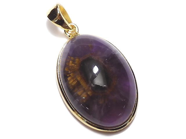 [Video] [One of a kind] Red Amethyst (Party Color Amethyst) AAA Pendant 18KGP NO.32