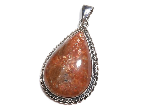 [Video][One of a kind] Sunstone AAA Pendant  Silver925  NO.326