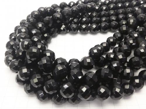 Sale!  1strand $9.79! Onyx  64Faceted Round 12mm 1strand (aprx.15inch/38cm) - wholesale gemstone beads, gemstones - kenkengems.com