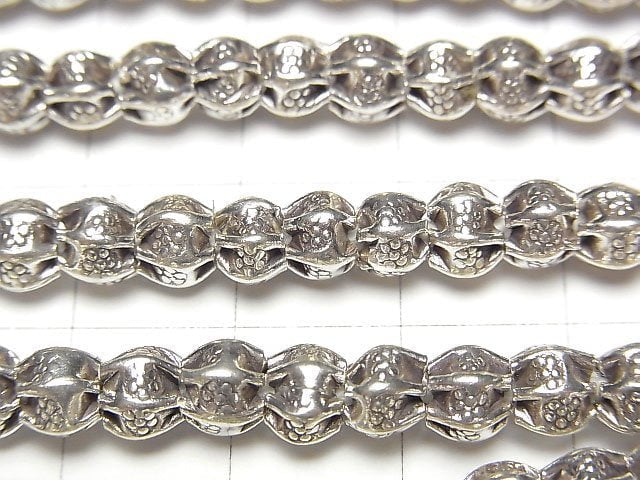 Karen Silver Decoration Roundel 5x5x4mm Oxidized Silver 1/8 or 1strand beads (aprx.15inch/38cm)