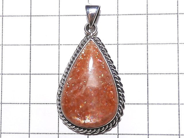 [Video] [One of a kind] Sunstone AAA Pendant Silver925 NO.357
