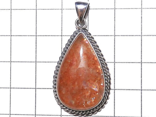 [Video] [One of a kind] Sunstone AAA Pendant Silver925 NO.358