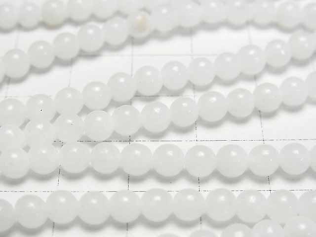 1strand $5.79! White Jade Round 4mm 1strand beads (aprx.15inch / 38cm)