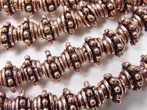 1strand $11.79! Copper  Roundel 9x9x6mm Oxidized Finish  1strand (aprx.7inch/18cm) - wholesale gemstone beads, gemstones - kenkengems.com