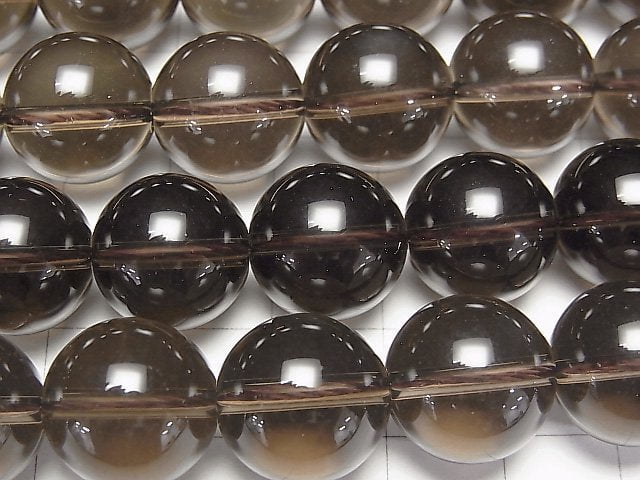 Smoky Quartz AAA Round 14mm 1/4 or 1strand beads (aprx.15inch/36cm)
