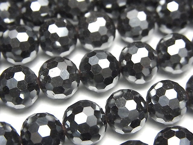 High Quality!  Hematite  128Faceted Round 10mm 1strand beads (aprx.15inch/37cm)