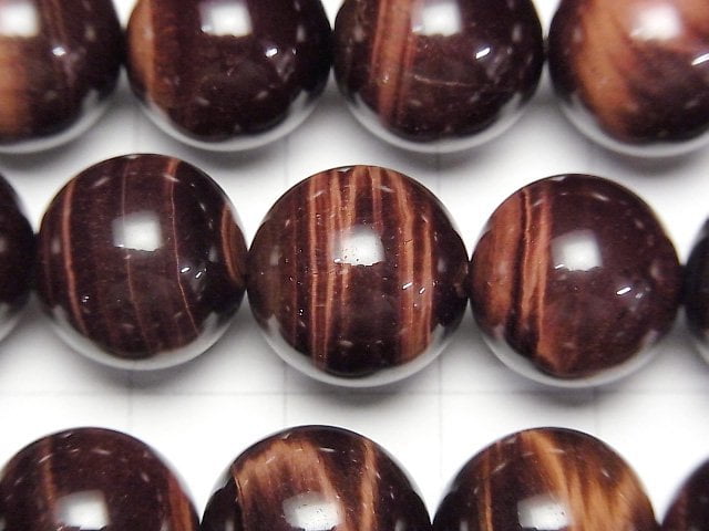 [Video] Red Tiger's Eye AAA Round 14mm 1/4 or 1strand beads (aprx.15inch/36cm)
