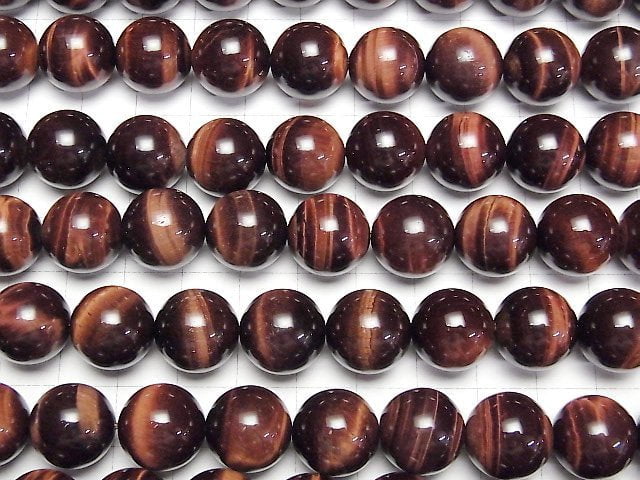 [Video] Red Tiger's Eye AAA Round 14mm 1/4 or 1strand beads (aprx.15inch/36cm)