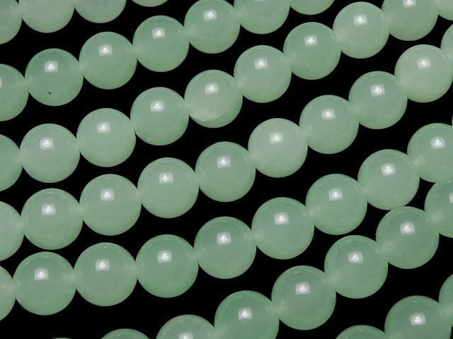1strand $5.79! Pastel Green Jade Round 10mm 1strand beads (aprx.15inch / 38cm)