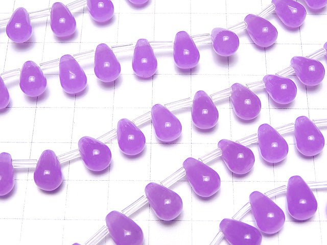 1strand $7.79! Purple color Jade Drop 10 x 7 x 7 mm 1strand beads (aprx.15 inch / 38 cm)
