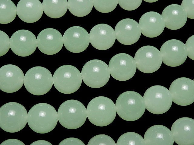 1strand $6.79! Pastel Green Jade Round 12mm 1strand beads (aprx.15inch / 36cm)