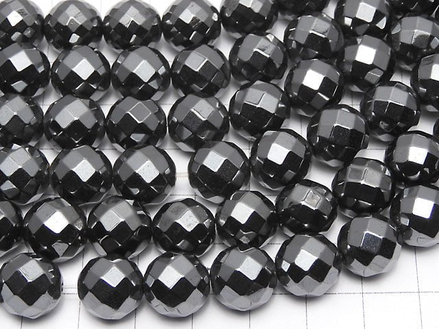 Magnetic! Hematite  64Faceted Round 12mm half or 1strand beads (aprx.15inch/38cm)