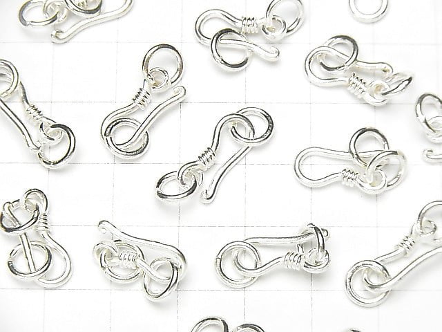 Karen Silver U Hook with Jump Ring White Silver 1pc