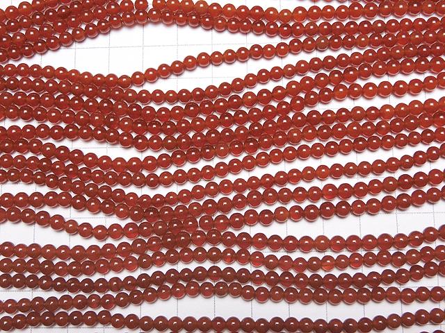 1strand $3.79! Red Agate AAA Round 4mm 1strand beads (aprx.15inch / 37cm)