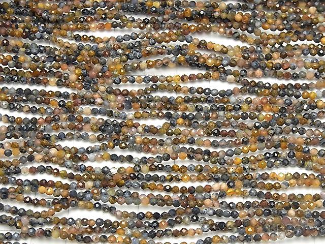 [Video] High Quality!  1strand $5.79! Pietersite AAA- Faceted Round 2mm  1strand beads (aprx.15inch/38cm)