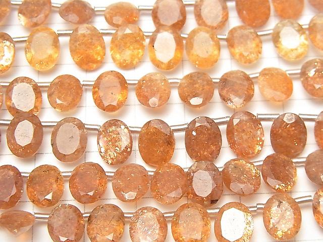 [Video] High Quality Sunstone AAA Oval Faceted 9x7mm half or 1strand beads (aprx.8inch/20cm)