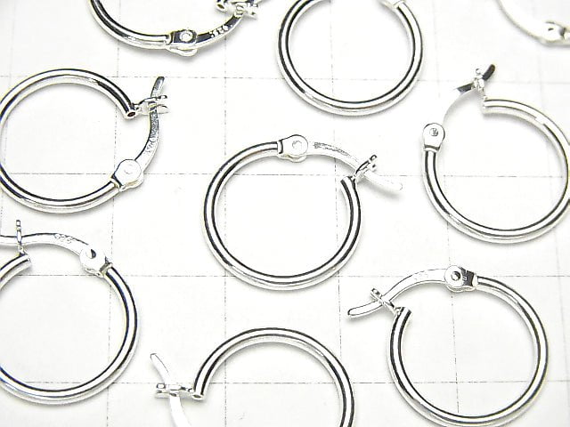 New size! Silver925 Hoop Earrings [10mm] [15mm] [20mm] [25mm] 1pair