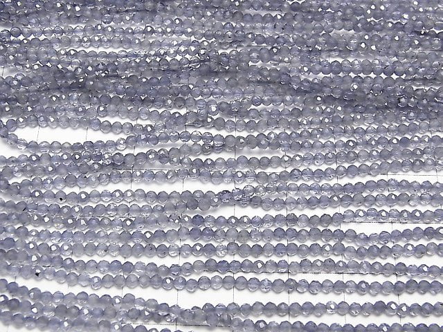 [Video]High Quality! Iolite AAA Faceted Round 2.5mm  1strand beads (aprx.13inch/32cm)