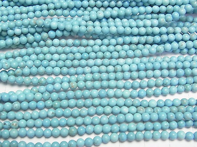 Magnesite Turquoise  Round 3mm 1strand beads (aprx.15inch/37cm)