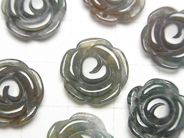 [Video] Indian Agate Rose 15mm half or 1strand (Approx 38pcs )