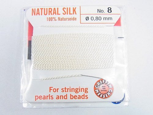 Griffin Cord (Silk Bead Cord Thread) [0.75mm-1.05mm] White 1pc
