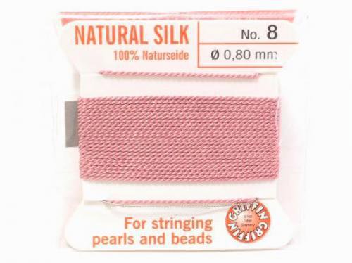 Griffin Cord (Silk Bead Cord Thread) [0.75mm-1.05mm] Dark Pink 1pc
