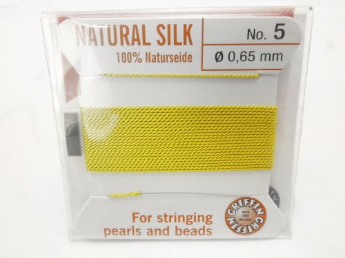 Griffin Cord (Silk Bead Cord Thread) [0.30mm-0.70mm] Yellow 1pc