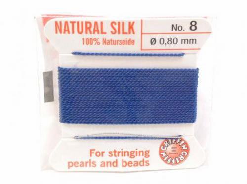 Griffin Cord (Silk Bead Cord Thread) [0.75mm-1.05mm] Dark Blue 1pc