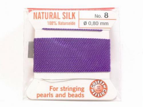 Griffin Cord (Silk Bead Cord Thread) [0.75mm-1.05mm] Amethyst 1pc