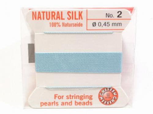 Griffin Cord (Silk Bead Cord Thread) [0.30mm-0.70mm] Turquoise 1pc