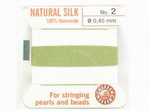 Griffin Cord (Silk Bead Cord Thread) [0.30mm-0.70mm] Jade Green 1pc