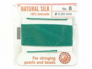 Griffin Cord (Silk Bead Cord Thread) [0.75mm-1.05mm] Green 1pc