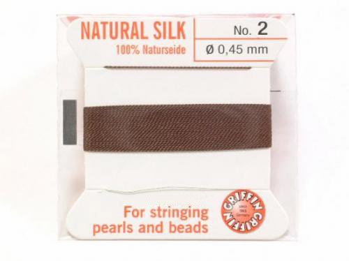 Griffin Cord (Silk Bead Cord Thread) [0.30mm-0.70mm] Brown 1pc