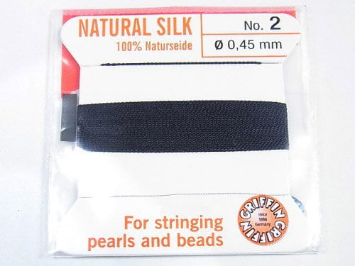 Griffin Cord (Silk Bead Cord Thread) [0.30mm-0.70mm] Black 1pc