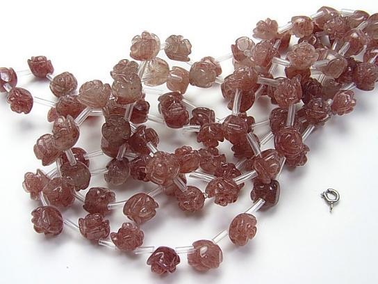 Moscovite rose [8mm] [10mm] [12mm] half or 1strand (aprx.15inch / 38cm)