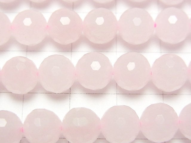 [Video] Sale! Rose Quartz AA++ 128Faceted Round 8mm 1strand beads (aprx.15inch / 37cm)