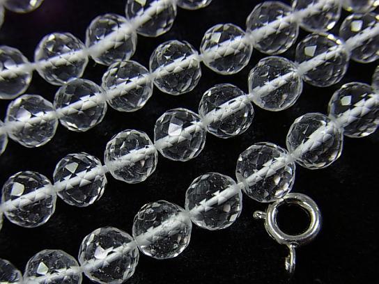 Crystal AAA Faceted Round 6 mm half or 1 strand (aprx.14 inch / 34 cm)