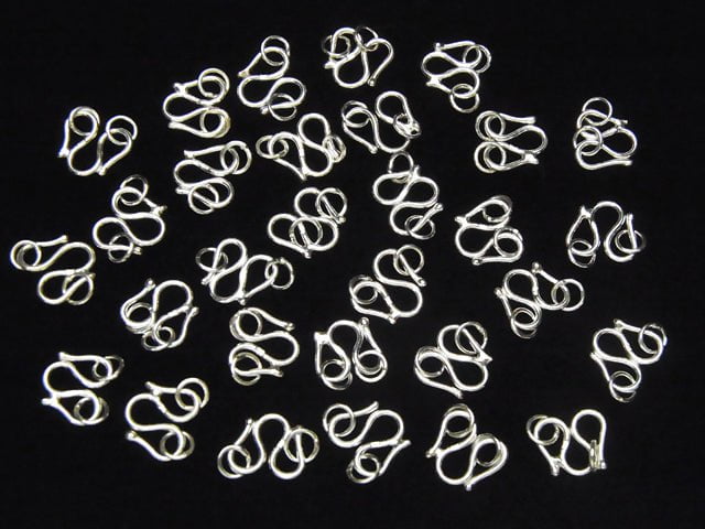 Silver925 with Jump Ring W Hook 8 mm, 9 mm, 10 mm No coating 2 pcs $2.19