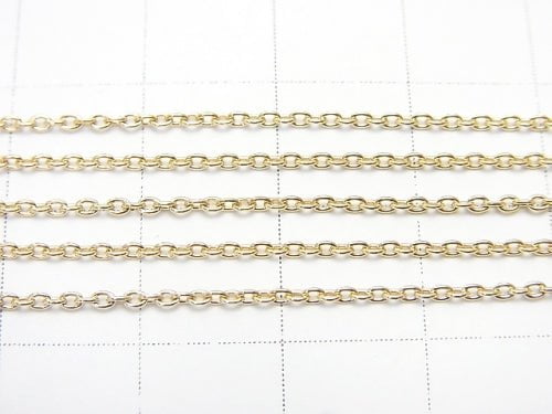[K10 Yellow Gold] Cable Chain [0.8mm][1mm][1.2mm] 10cm
