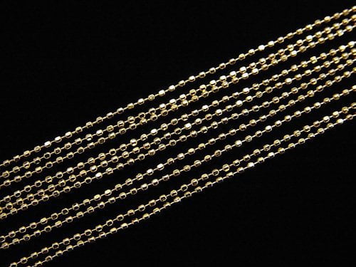 [Video][K10 Yellow Gold] Cut Ball Chain 0.8mm [40cm][45cm] Necklace 1pc